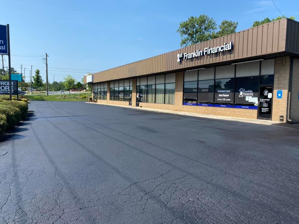 parking lot before seal coating